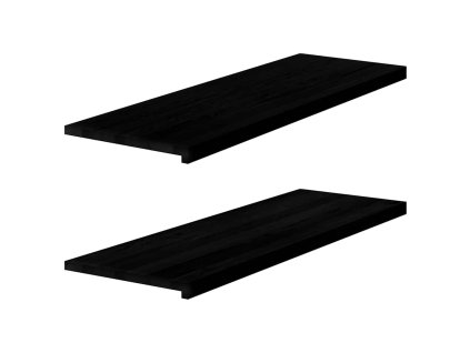 vidaXL Okenní parapety 2ks tmavě hnědé 120x40x2 cm masivní dub