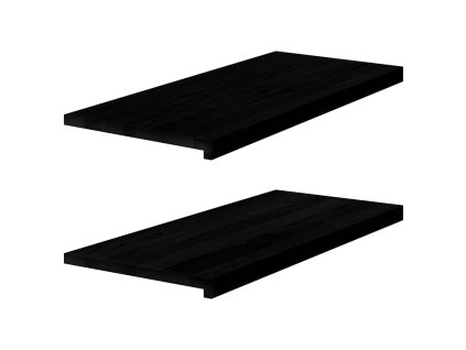 vidaXL Okenní parapety 2ks tmavě hnědé 90x40x2 cm masivní dub