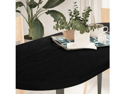 vidaXL Stolní deska tmavě hnědá 140x60x4 cm masivní dub oválný