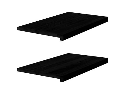 vidaXL Okenní parapety 2ks tmavě hnědé 70x40x2 cm masivní dub