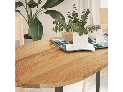 vidaXL Stolní deska světle hnědá 140x60x2 cm masivní dub oválný