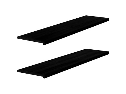 vidaXL Okenní parapety 2ks tmavě hnědé 160x40x2 cm masivní dub