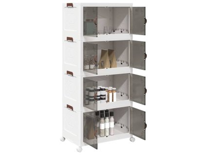 vidaXL Stohovatelný úložný box na kolečkách 4-patrový 75 L