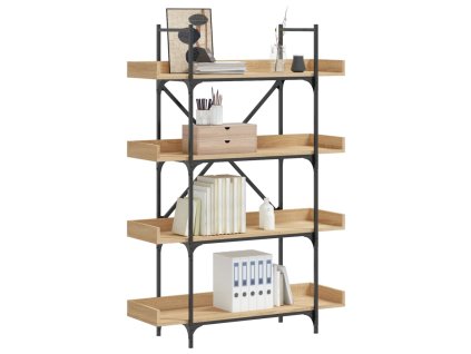 vidaXL Knihovna se 4 policemi dub sonoma 100 x 33 x 145,5 cm kompozit