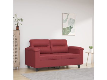 vidaXL 2místná pohovka vínová 120 cm umělá kůže