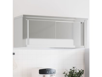 vidaXL Kuchyňská nástěnná skříňka s posuvnými dvířky nerezová ocel