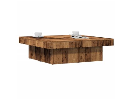 vidaXL Konferenční stolek old wood 90 x 90 x 28 cm kompozitní dřevo
