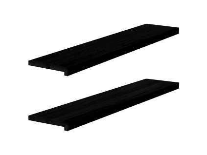 vidaXL Okenní parapety 2ks tmavě hnědé 120x25x2 cm masivní dub