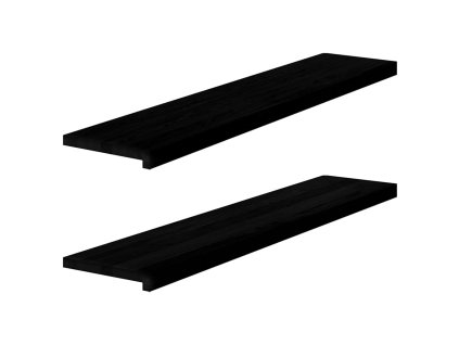 vidaXL Okenní parapety 2ks tmavě hnědé 120x30x2 cm masivní dub