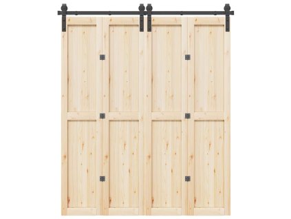 vidaXL Sada příslušenství pro posuvné dveře 183 cm ocelová černá