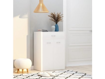 vidaXL Botník bílý 60 x 35 x 84 cm kompozitní dřevo