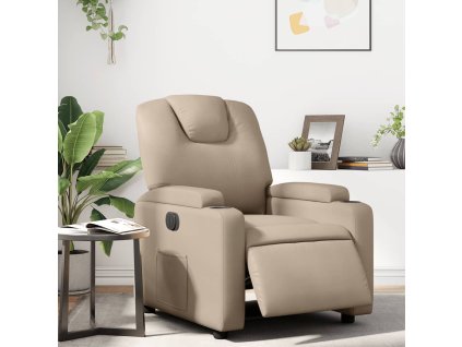 vidaXL Elektrické polohovací křeslo cappuccino umělá kůže
