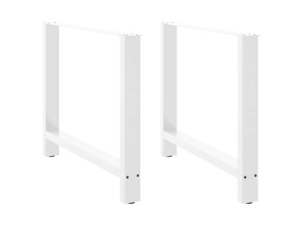 vidaXL Nohy k jídelnímu stolu bílé 2 ks 100 x (72-73) cm ocelové