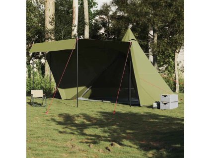 vidaXL Rodinný stan týpí pro 8 osob olivově zelený nepromokavý