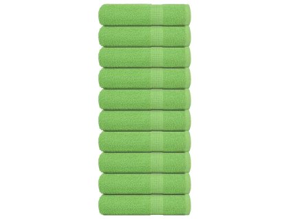 vidaXL Ručníky FROGN 10 ks jablečně zelené 100x150 cm 360 g/m²