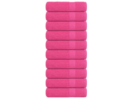 vidaXL Koupelových osušek 10 ks růžové 100x150 cm 360 g/m² 100% bavlna