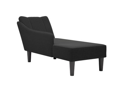 vidaXL Lenoška s pravou područkou černá textil