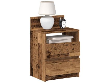 vidaXL Noční stolky 2 ks se 2 zásuvkami starého dřeva 40 x 33 x 60 cm