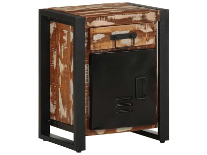 vidaXL Noční stolek vícebarevný 40x30x50 cm recyklované dřevo