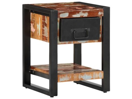 vidaXL Noční stolek vícebarevný 35x34x45 cm recyklované dřevo