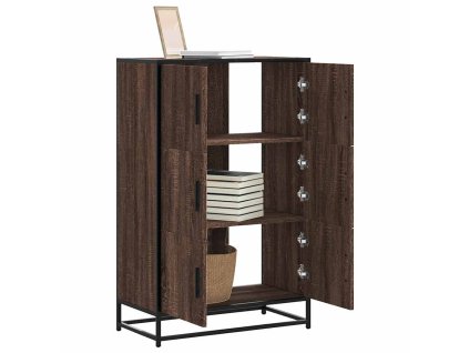 vidaXL Skříň highboard hnědý dub 68x35x106,5 cm kompozit a kov