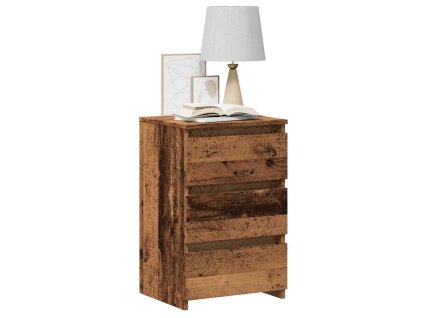 vidaXL Noční stolky 2 ks old wood 40x35x62,5 cm kompozitní dřevo