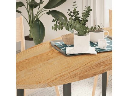 vidaXL Stolní deska světle hnědá 140x60x2 cm masivní dub oválný