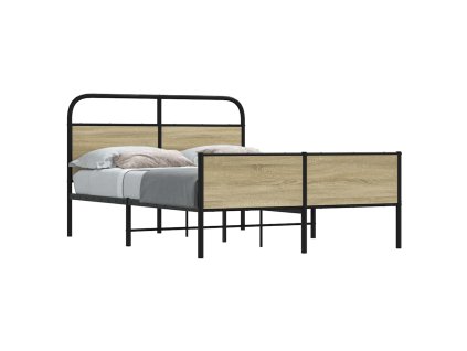 vidaXL Rám postele bez matrace 120x200 cm dub sonoma kompozitní dřevo