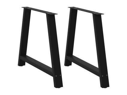 vidaXL Nohy k jídelnímu stolu ve tvaru A, 2 ks, černé, 100 x (72-73) cm, ocel