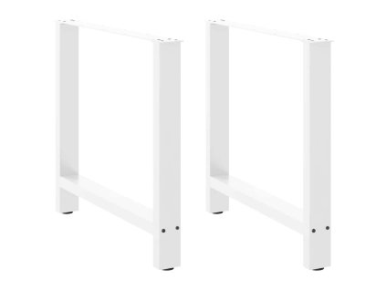 vidaXL Nohy k jídelnímu stolu bílé 2 ks 80 x (72-73) cm ocelové