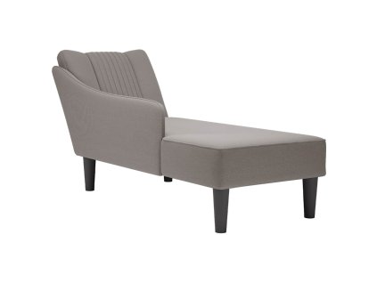 vidaXL Lenoška s pravou područkou taupe textil