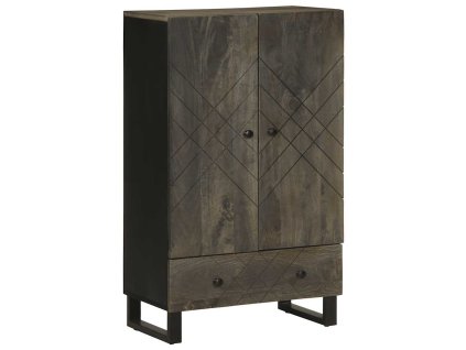 vidaXL Skříň highboard černá 60x33x100 cm masivní mangovníkové dřevo