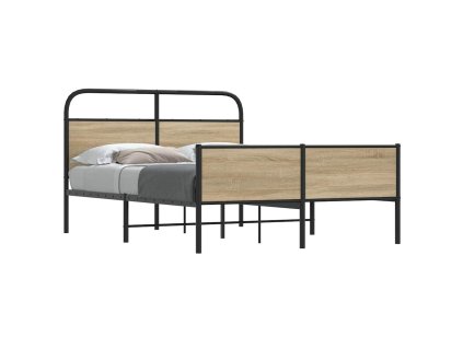 vidaXL Rám postele bez matrace 120x200 cm dub sonoma kompozitní dřevo