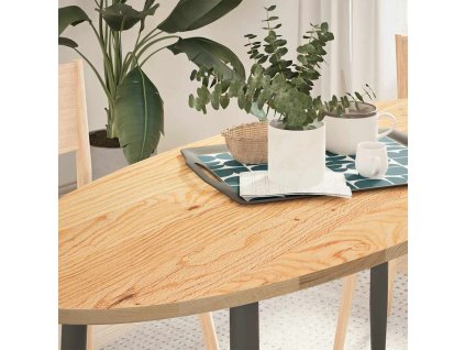 vidaXL Stolní deska 140x60x2 cm masivní dub oválný