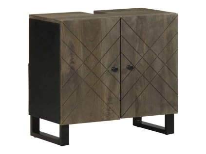 vidaXL Skříňka pod umyvadlo černá 62 x 33 x 58 cm mangovník