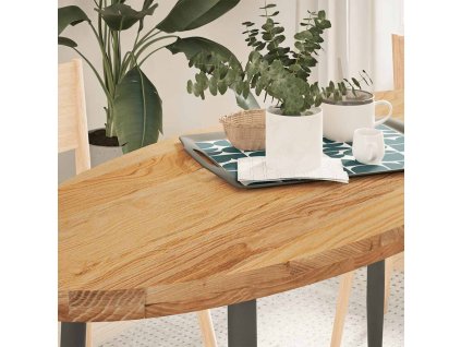 vidaXL Stolní deska světle hnědá 140x60x4 cm masivní dub oválný