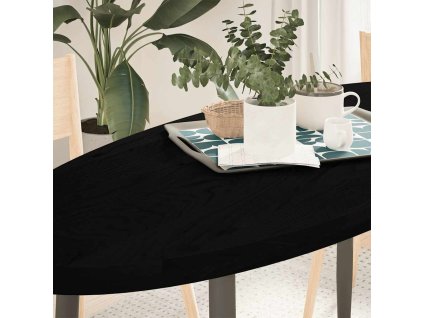vidaXL Stolní deska tmavě hnědá 140x60x4 cm masivní dub oválný