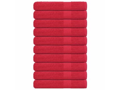 vidaXL Saunové osušky FROGN 10 ks červené 80x200 cm 360 g/m²