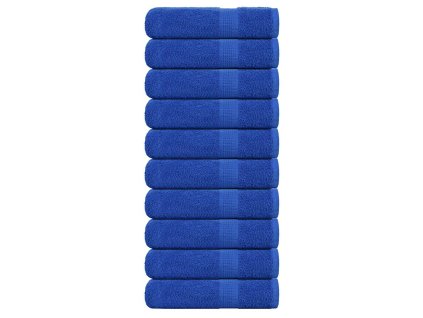 vidaXL Koupelových osušek 10 ks modrá 100x150 cm 360 g/m² 100% bavlna