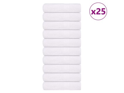 vidaXL Koupelových osušek 25 ks bílé 100x150 cm 360 g/m² 100% bavlna