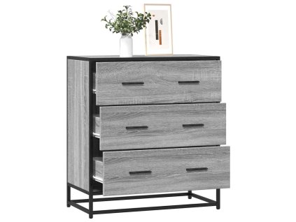 vidaXL Příborník šedý sonoma 68 x 35 x 76 cm kompozitní dřevo a kov