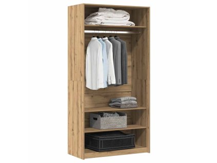 vidaXL Šatní skříň dub artisan 100 x 50 x 200 cm kompozitní dřevo