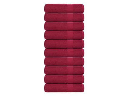 vidaXL Ručníky FROGN 10 ks bordó 100x150 cm 360 g/m²
