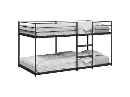 vidaXL Patrová postel bez matrace černá 80x200 cm ocel