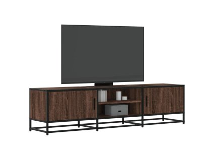 vidaXL TV skříňka hnědý dub 160 x 35 x 41 cm kompozitní dřevo a kov