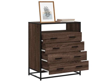 vidaXL Zásuvková skříňka hnědý dub 70x41x83,5 cm kompozitní dřevo