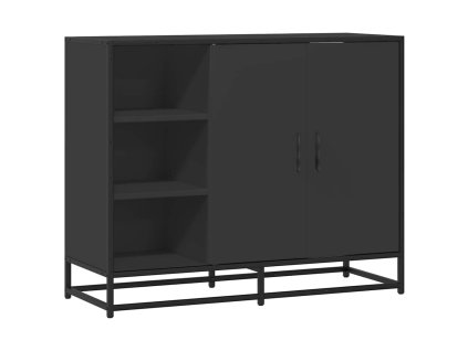 vidaXL Příborník černý 92 x 35 x 76 cm kompozitní dřevo