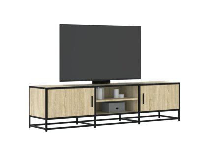 vidaXL TV skříňka dub sonoma 160 x 35 x 41 cm kompozitní dřevo a kov