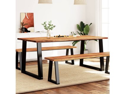 vidaXL Jídelní stůl s živou hranou 180x90x75 cm masivní akáciové dřevo