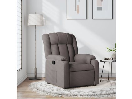vidaXL Polohovací křeslo taupe textil